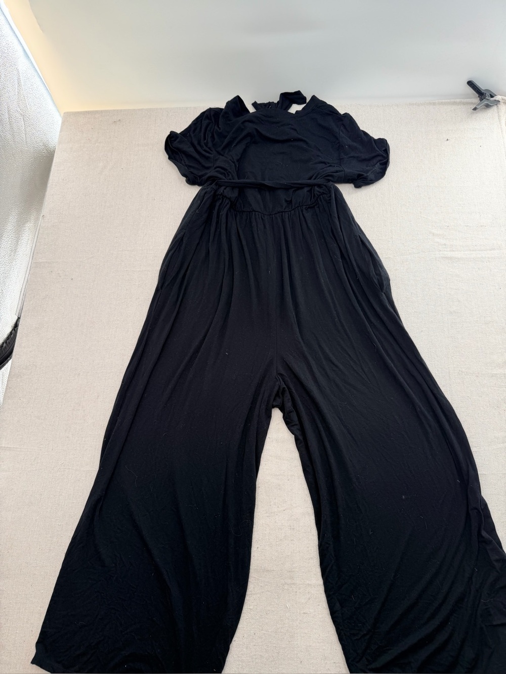 Isabel Maternity by Ingrid & Isabel Black V-Neck Maternity Jumpsuit - Picture 2 of 5